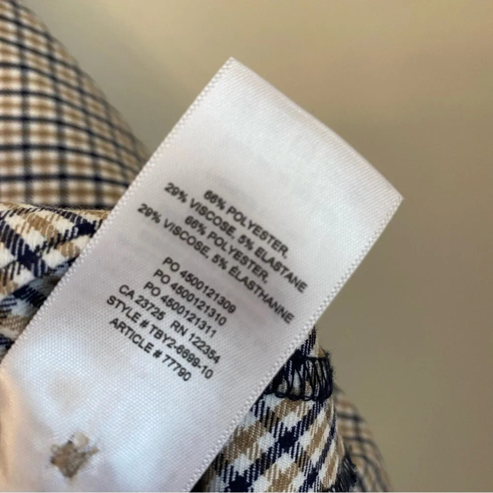 Aritzia Sunday Best Freshman Pant in Black Honey Brown Grid Plaid Size 00 - Picture 12 of 14